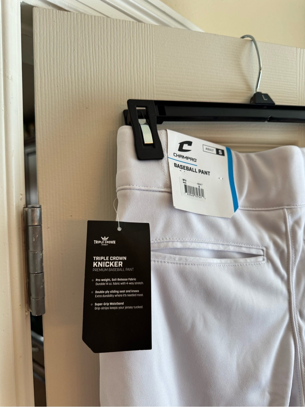 Triple Crown Men's White Baseball Pants - Knicker Style
